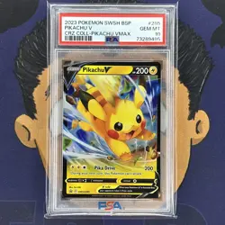 💎PSA 10 GEM MINT 2023 Pokemon Crown Zenith Collection PIKACHU V #285 Promo - Image 2