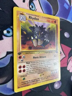 1st Edition Rhydon 45/64 Jungle Uncommon Pokemon TCG Vintage WotC 1999 LP - Image 2