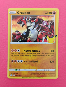 Groudon 017/025 Holo Rare Celebrations 25th Anniversary Pokemon TCG NM-Mint - Image 1