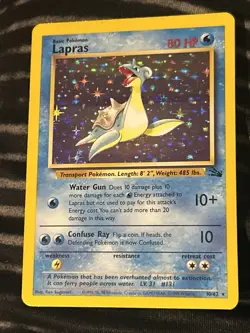 Lapras - 10/62 - Pokemon Fossil - Holo Rare - Excellent Condition ! WOTC Era - Image 1