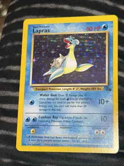 Lapras - 10/62 - Pokemon Fossil - Holo Rare - Excellent Condition ! WOTC Era - Image 2