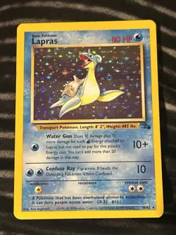 Lapras - 10/62 - Pokemon Fossil - Holo Rare - Excellent Condition ! WOTC Era - Image 5