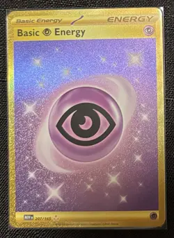 Pokemon Basic Psychic Energy 207/165 Hyper Rare Gold Holo Scarlet & Violet 151 - Image 1