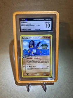 Pokemon 2006 EX Crystal Guardians Swampert 27/100 Non Holo CGC 10 (With Guard) - Image 1