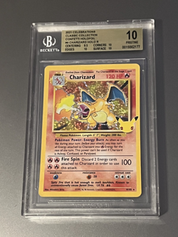 BGS PRISTINE 10 2021 Pokemon Celebrations Classic Collection Charizard-Holo #4 - Image 1