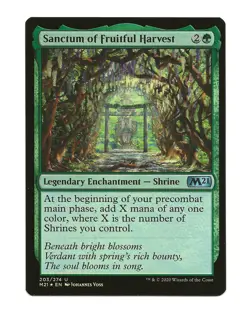 Sanctum of Fruitful Harvest MTG Legendary Enchantment Foil Card 2021 Set 1x NM - Image 1