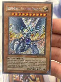 Blue Eyes Shining Dragon RP02-EN096 Reprint Secret Rare Card Near Mint Condition - Image 1