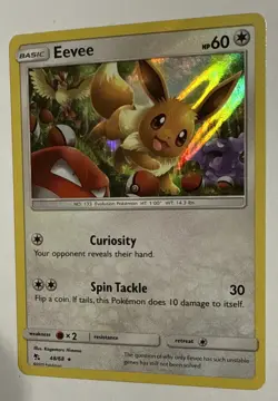 Eevee 48/68 - Pokemon TCG Holo Rare Hidden Fates Rare Card - Near Mint! - Image 3