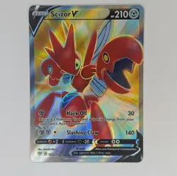 Scizor V 183/189 Full Art Ultra Rare Darkness Ablaze Pokemon TCG Card - Image 1