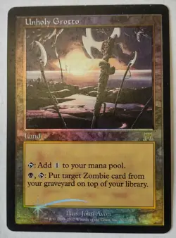 MtG Onslaught UNHOLY GROTTO FOIL MP Magic the Gathering - Image 1