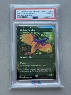PSA 10 ~ Birds of Paradise #439 Showcase FOIL - MTG Dominaria Remastered DMR - Image 1