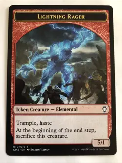 MTG Commander Anthology Volume II Lightning Rager Token 010/019 NM - Image 1