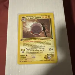 1st Edition Lt. Surge’s Electrode 52/132 - Gym Challenge LP - Image 1