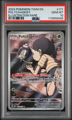 Poltchageist 171 Pokemon Twm En-Twilight Masquerade PSA 10 - Image 1