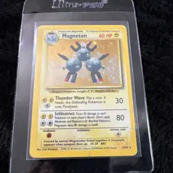 Magneton 9/102 Holo Unlimited Holo Rare Base Set Pokemon TCG MP - Image 1