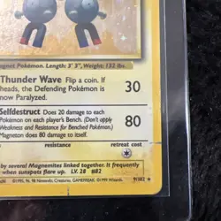 Magneton 9/102 Holo Unlimited Holo Rare Base Set Pokemon TCG MP - Image 4