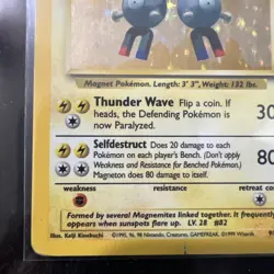 Magneton 9/102 Holo Unlimited Holo Rare Base Set Pokemon TCG MP - Image 5