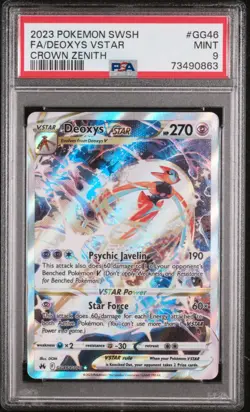 2023 POKEMON SWSH Crown Zenith GG46 Full Art Deoxys Vstar PSA 9 Mint 73490863 - Image 1