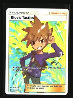 Pokemon BLUE'S TACTICS 231/236 Full Art Ultra Rare (Unified Minds) LP/Light Play - Image 1