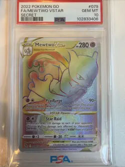 Mewtwo VSTAR (Secret) 079/078 Pokemon GO Holo PSA 10 Pokemon - Image 1