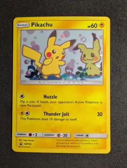 Pokemon Pikachu SM162 Holo Rare Black Star Promo NM - Image 1