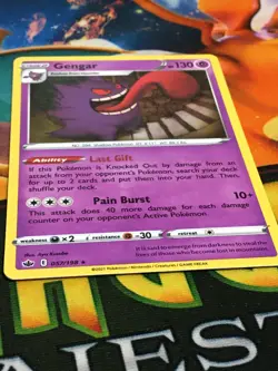 D197 POKEMON TCG CHILLING REIGN GENGAR #057 HOLO NM RARE - Image 2