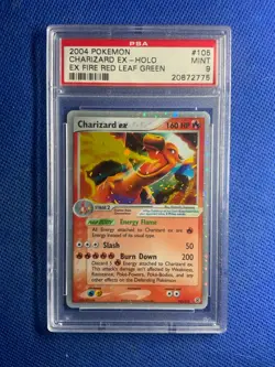 2004 POKEMON EX FIRE RED & LEAF GREEN #105 CHARIZARD EX-HOLO PSA 9 - Image 3