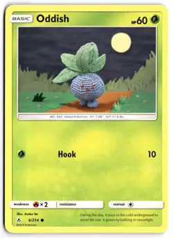 Pokemon Oddish (6) Common SM - Unbroken Bonds 6/214 NM - Image 1