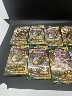 NEW & SEALED Lot Of 10 Pokemon Sword & Shield Evolving Skies Booster Packs - Image 2