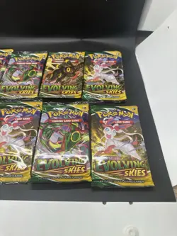 NEW & SEALED Lot Of 10 Pokemon Sword & Shield Evolving Skies Booster Packs - Image 3
