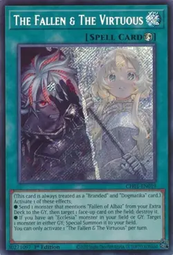 The Fallen & The Virtuous Secret Rare Yugioh Chronicles Deck CH01 - Image 1