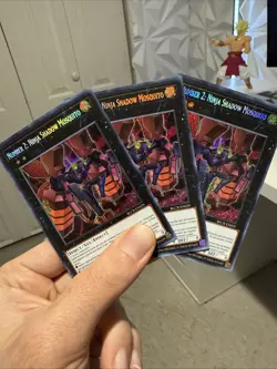 Yugioh Number 2 Ninja Shadow Mosquito x 3 1st Edition Secret Rare NM - Image 1