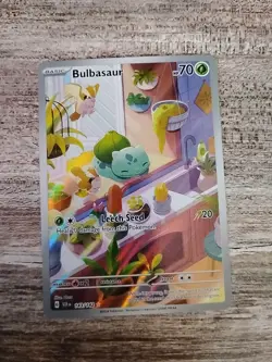 Pokemon TCG Bulbasaur Card 143/142 Stellar Crown Illustration, Rare - Image 1