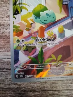 Pokemon TCG Bulbasaur Card 143/142 Stellar Crown Illustration, Rare - Image 2