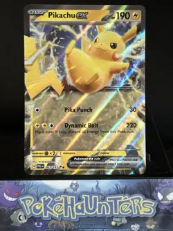 Pokemon Card Pikachu EX 063/193 Paldea Evolved Half Art Double Rare NM - Image 1
