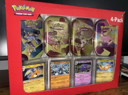Sams Club Pokemon 4 Mini Tins + 4 Promo Cards Bundle - Pack 1 READY TO SHIP! - Image 1