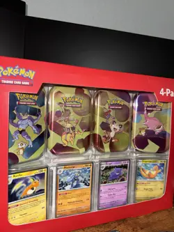 Sams Club Pokemon 4 Mini Tins + 4 Promo Cards Bundle - Pack 1 READY TO SHIP! - Image 2