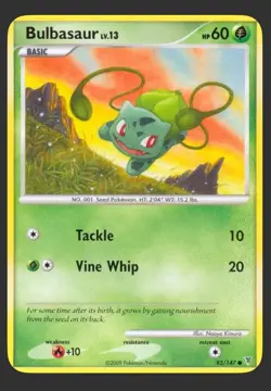 Pokemon TCG Bulbasaur Supreme Victors Card 93/147 Regular Common - Image 2
