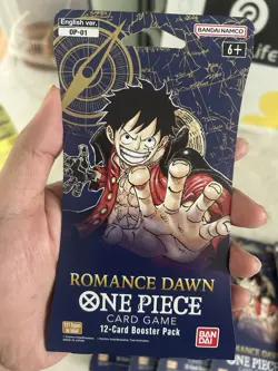 One Piece ROMANCE DAWN - TCG English Sleeved Booster Pack Sealed 12-Cards OP-01 - Image 1