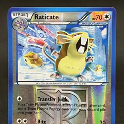 Pokemon Card Raticate Plasma Freeze Reverse Holo Rare 88/116 LP - Image 2
