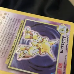 1999 POKEMON Card TCG BASE SET 1/102 ALAKAZAM HOLO RARE NM - Image 5