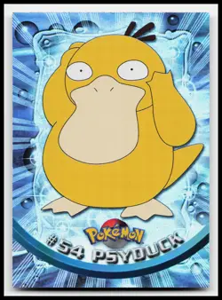 Psyduck #54 Blue Logo Topps Holo Foil Pokemon TV Animation Card - Image 1