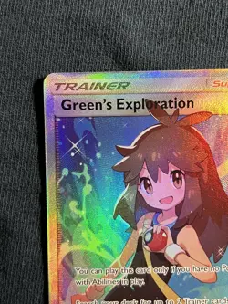 Green's Exploration 209/214 Pokemon TCG Full Art Card Near Mint Condition - Image 5