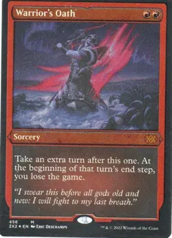 MTG: Double Masters 2022: Foil Etched Warrior's Oath: Lightly Played Condition - Image 1