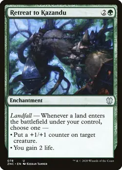 1x Retreat to Kazandu NM Eng MTG - ZNR Commander - Image 1