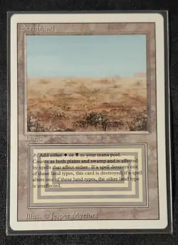 MtG Magic the Gathering Revised Edition 1994 Scrubland Dual Land Lightly played - Image 1