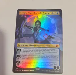 MTG Teferi, Who Slows the Sunset - Foil - Borderless Innistrad Midnight Hunt NM - Image 1