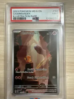 2023 POKEMON MEW EN-151 ILLUSTRATION RARE #168 CHARMANDER PSA 9 - Image 1