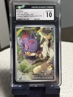 Pokemon N's Zorua Journey Together P.M. Center ETB Promo SVP EN 189 CGC 10 - Image 1