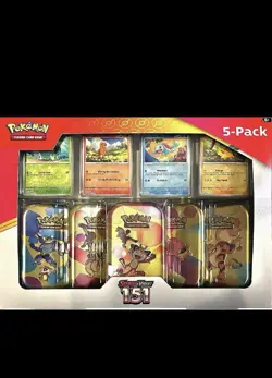 Pokemon Scarlet & Violet 151 Mini Tins 5 Pack Sealed Costco Bundle Box - Image 1